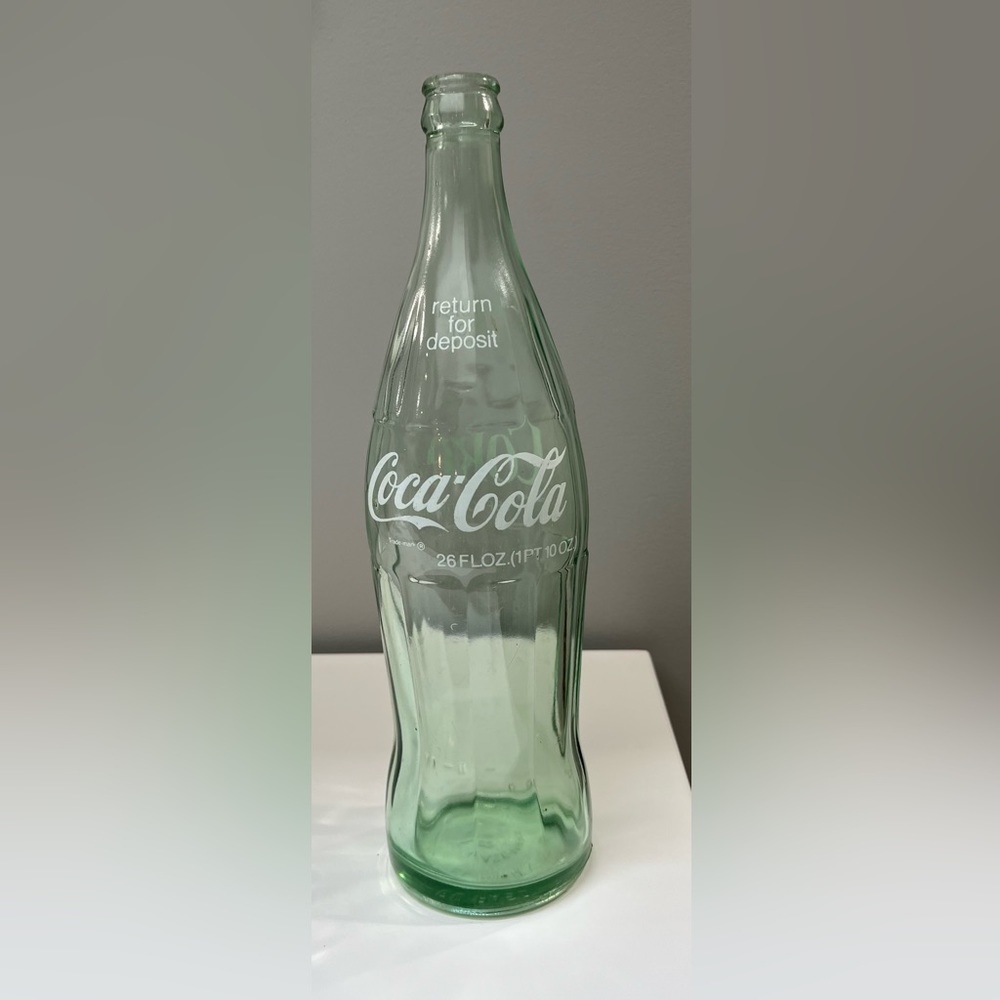 Coke Cola  Vintage 26oz Coke Bottle El Pasco TX 12” Tall Geen
